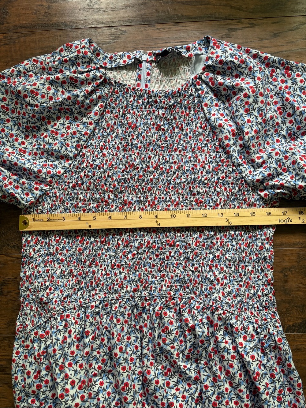 J. Crew Meadow Poppy Flower Cotton Poplin  Puff Sleeve Midi Dress - Picture 14 of 16